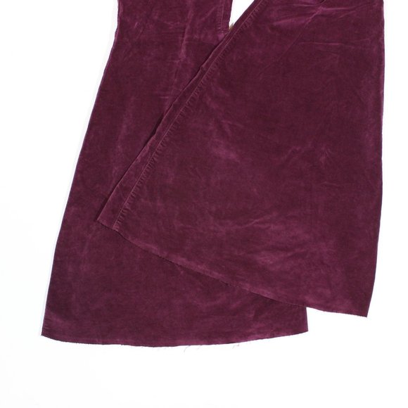 We The Free People Velvet Flare Pants Wine - Picture 5 of 7